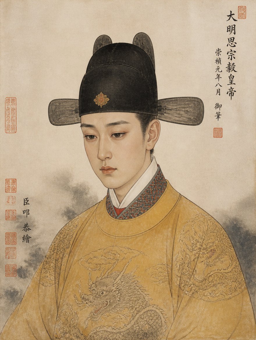 明思宗朱由检想象画像