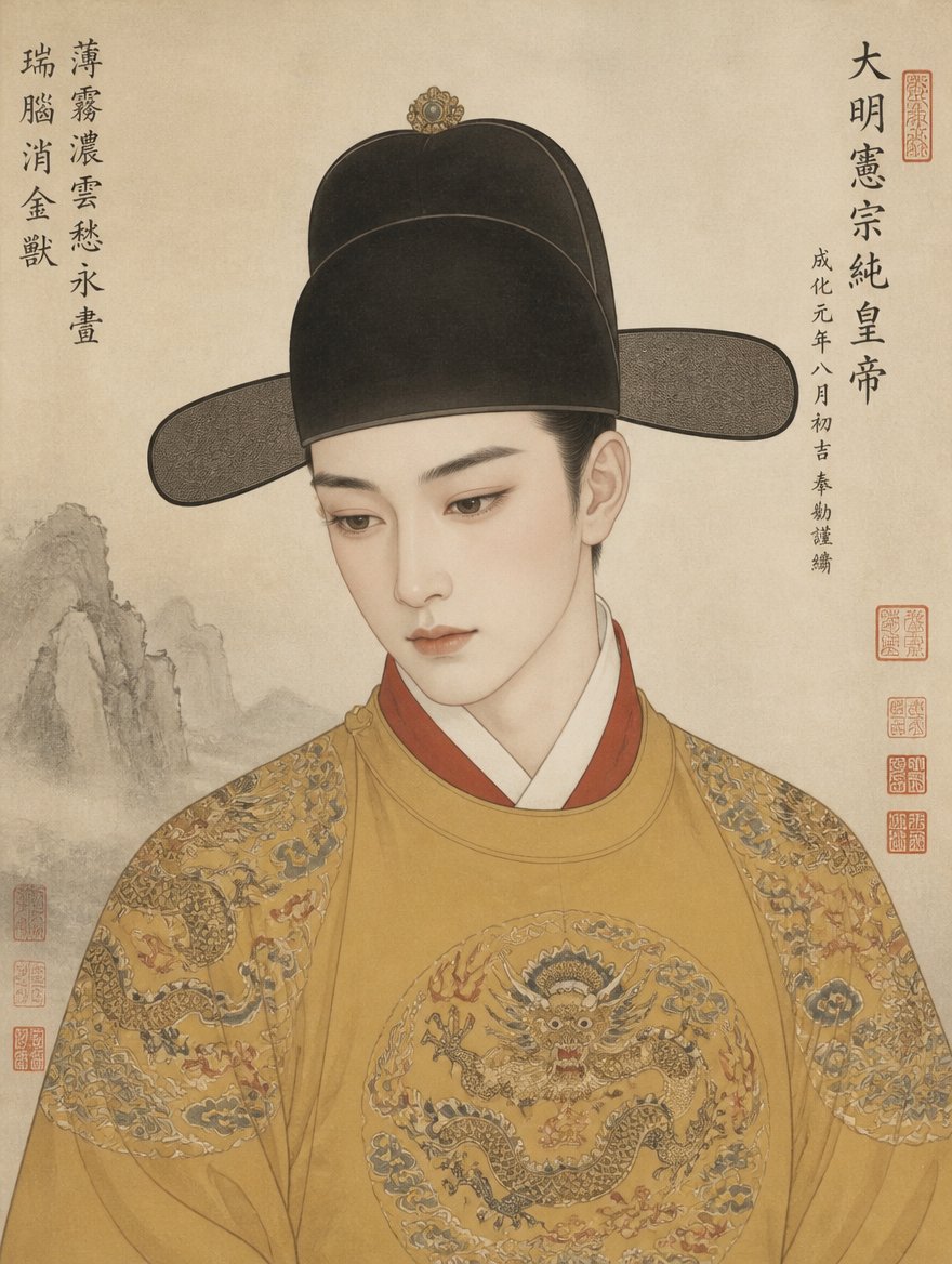 建文帝朱允炆想象画像